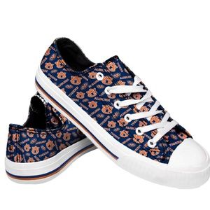 NWOT - 
Auburn Tigers NCAA Womens size 9 Low Top Repeat Print Canvas Shoes